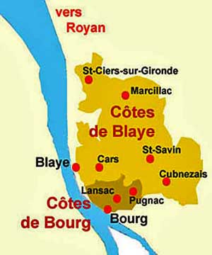 Blaye and Bourg in the Structure of the Bordeaux Wine Region