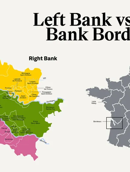 Discover the taste, style, and ageing differences between Left Bank and Right Bank Bordeaux wines