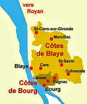 Blaye and Bourg in the Structure of the Bordeaux Wine Region