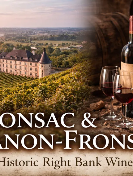 Discover Fronsac and Canon-Fronsac wines in Bordeaux, known for limestone soils, Merlot blends, historic estates, and long-ageing Right Bank wines.